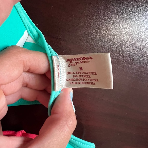 Y2K blue striped bathing suit top - Picture 1 of 2